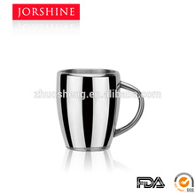 260ML High quality and Hot sale double wall Coffee Mugs with metal handle